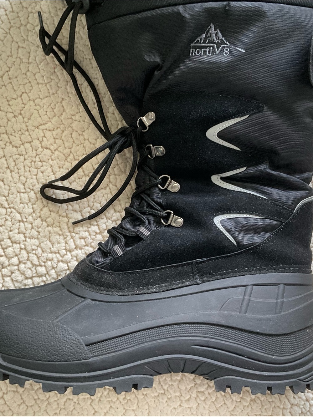 3M Thinsulate Black Men's Insulated Lace-Up Snow Boots sz 43.5 Unisex
